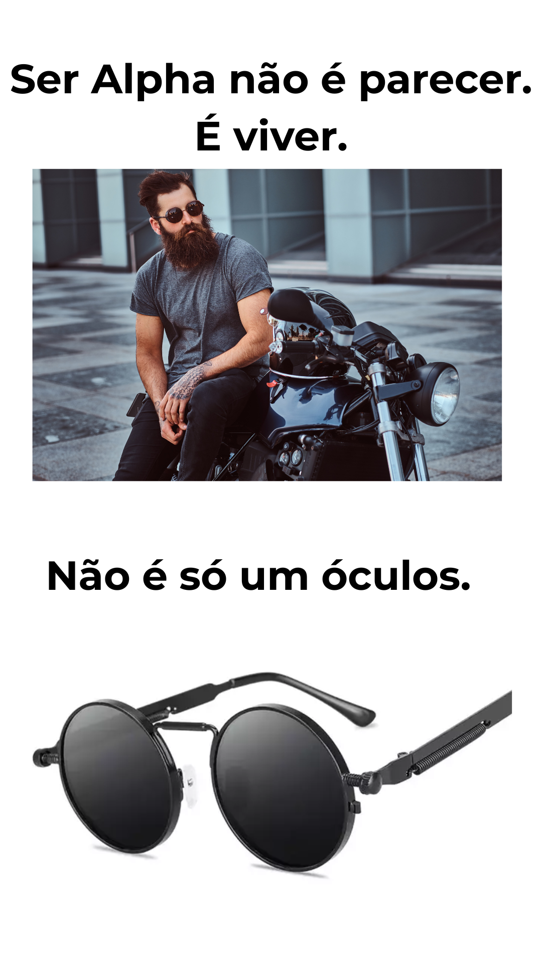 Slogan Urban Alpha: Ser Alpha não é parecer. É viver.